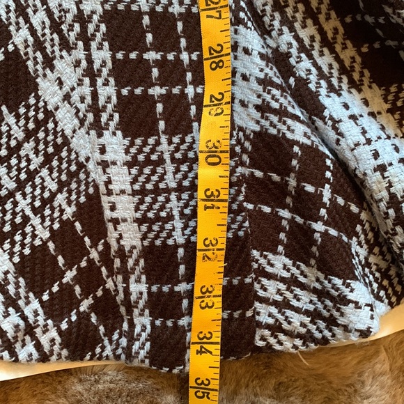 HELENA Tweed Plaid Flounce Girl Dress Short Sleeve Lined Crewneck Brown Gray 16 - Picture 9 of 9